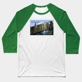 Endor Travel Postcard Baseball T-Shirt